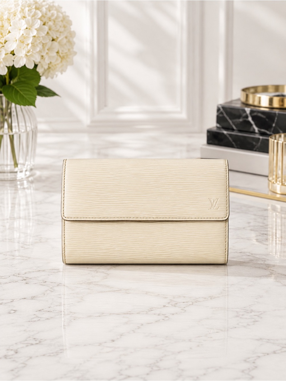 Louis Vuitton Epi Leather Sarah Wallet – Ivory / Cream | Vintage Long Wallet